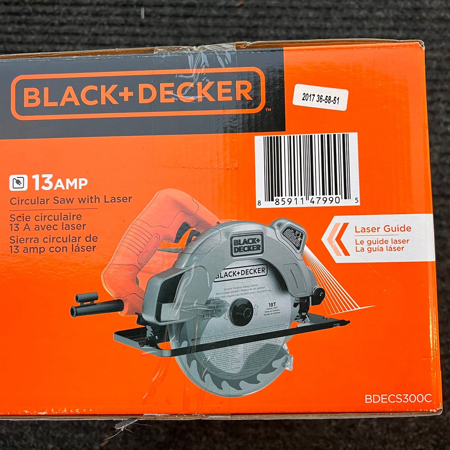 Black & Decker BDECS300C 13 Amp Circular Saw with Laser