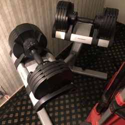 Stair master Adjustable Dumbbells W/Stand OBO