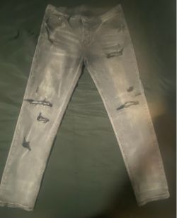 Gray Distressed Ripped ksubi jeans brand new