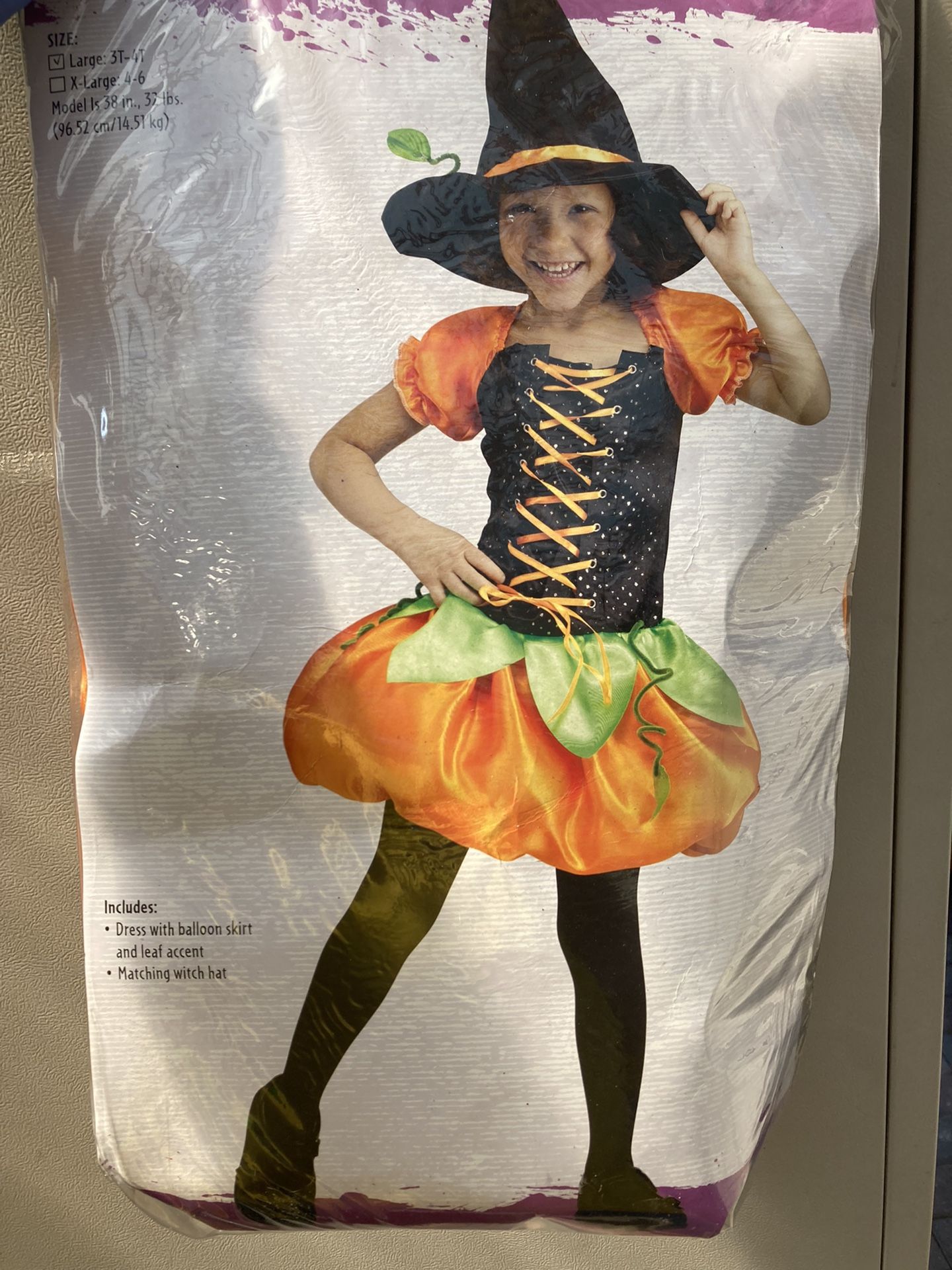 Punkin Patch Witch Costume Girl