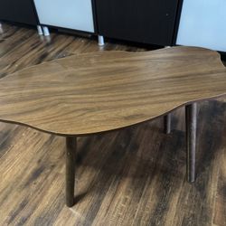 Mid Century Oval Wood Coffee Table End Table 32” L x 15.5” W x 20” T
