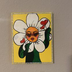 8x10 Sassy Flower Painting
