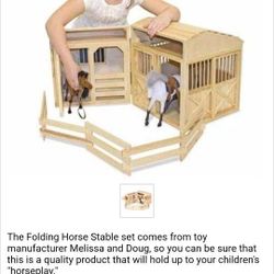 Folding Horse Barn - Children's Toy