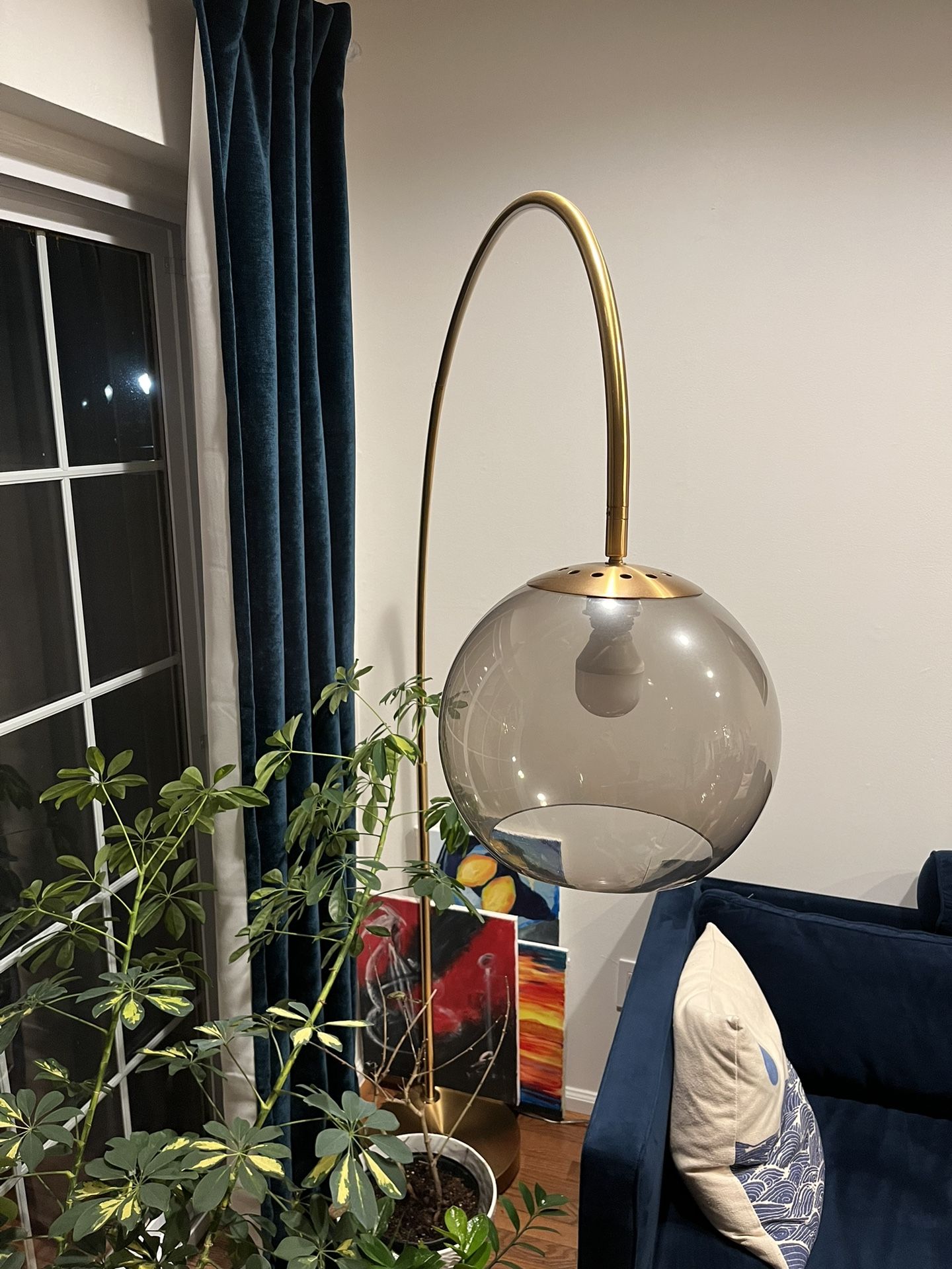 West Elm Overarching Acrylic Shade Floor Lamp