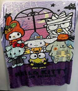 Hello Kitty And Friends Halloween Throw Blanket