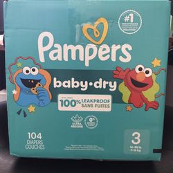 Pampers Baby Dry Size 3/104 Diapers 