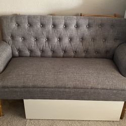 Small loveseat / coach, light grey