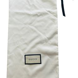 Gucci white satin drawstring dust bag 8.5 x 17.5