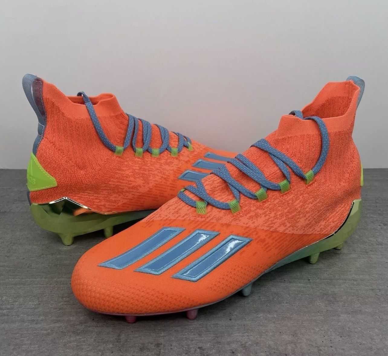 Adidas Adizero Primeknit Cleats Coral/Cyan/Green EH2518 Men's Size 13 for Sale in CA OfferUp