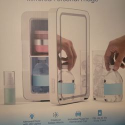 Mirrored Personal Fridge 