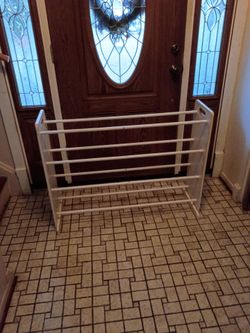 White shoe rack organizer rack/42x11x32 inches