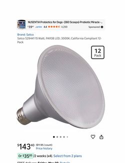 Brand New Floodlights Satco 15w Soft White (12 pack)