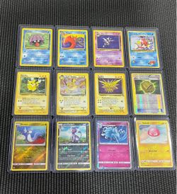 Vintage Pokemon Lot Dark Raichu Holo Zapdos Holo Haunter Pikachu Japanese - 12pc
