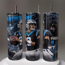 Carolina Panthers Bryce Young #9 Skinny Tumbler