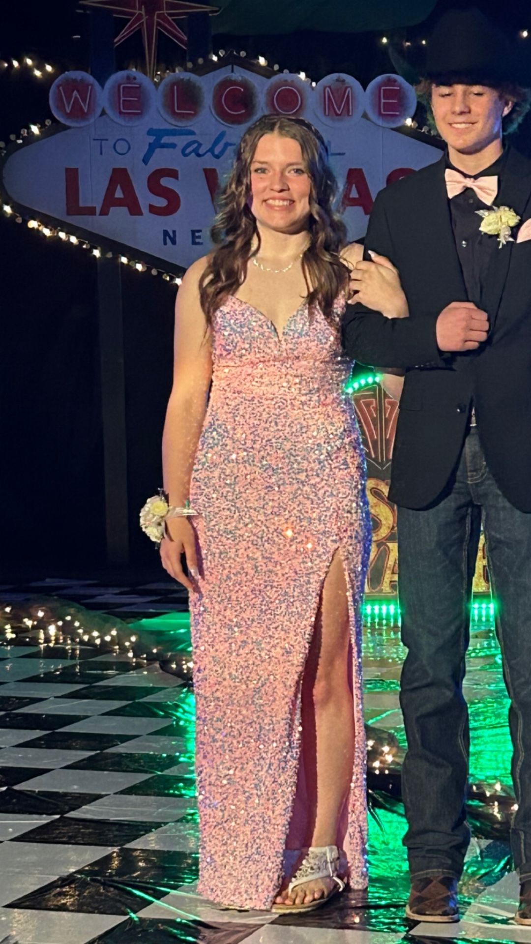 Pink Sequin Formal Dress