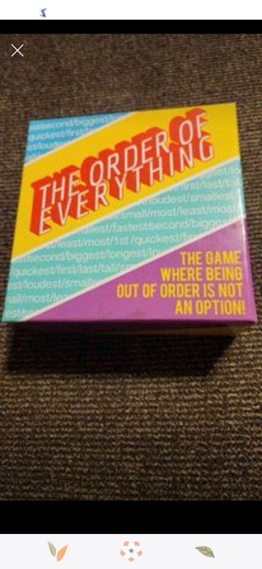 The Order of Everything Game