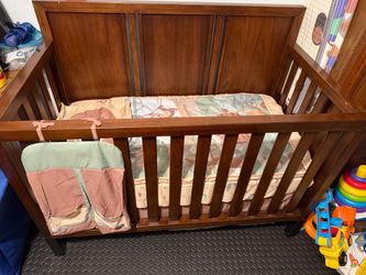 Brown crib