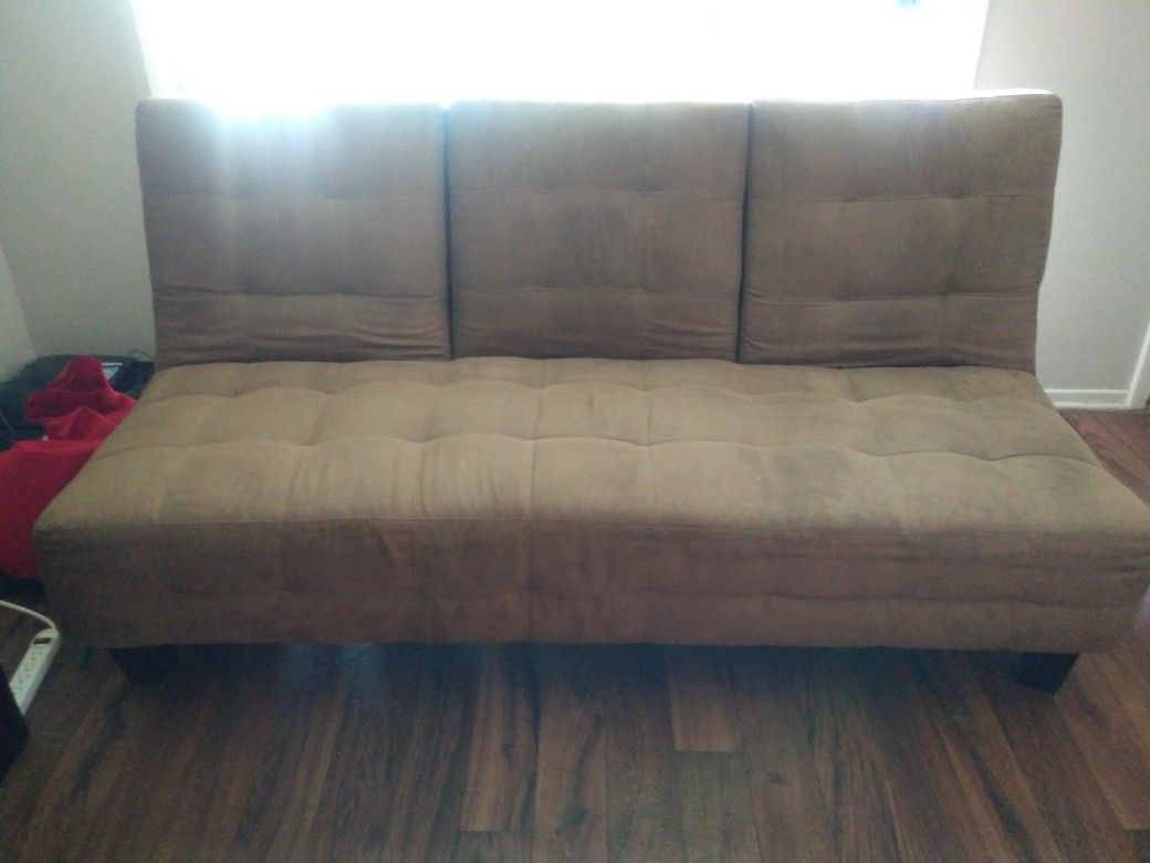 Futon Beige with Center Cup Holder