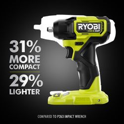 🌐18V Ryobi ONE➕  3/8 Compact Impact Wrench🌐