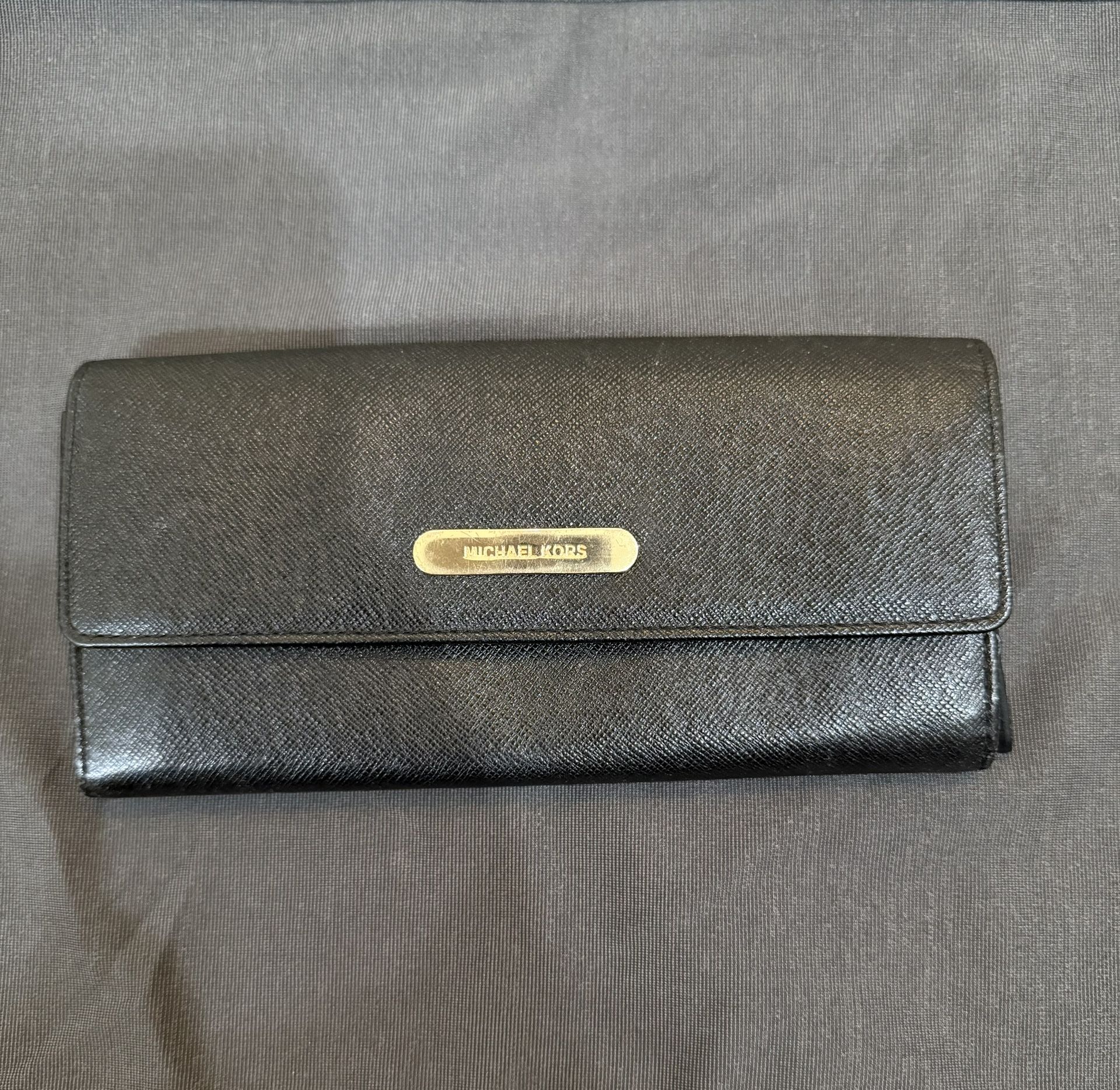 Michael Kors Black Women's Slim Long Wallet
