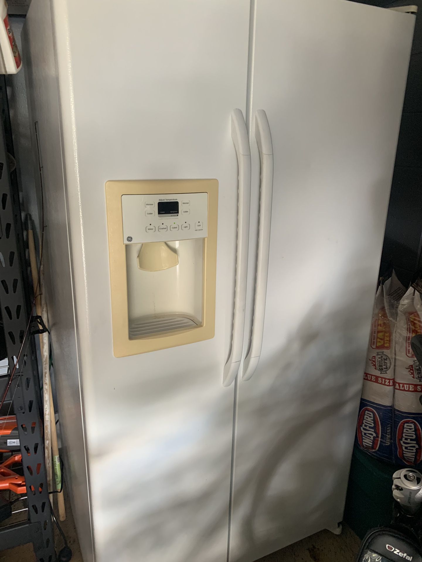 GE side by side fridge combo 25.0 cu. ft