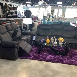 🔥🔥Beautiful Sofa Loveseats Grey ,black Leather,sofa Sectional With Leather Starting At $ 699