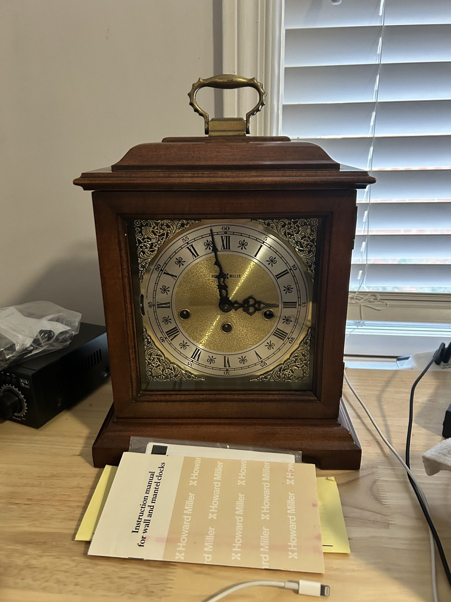 Mint Howard Miller Model 612-437 Mechanical Mantel Clock