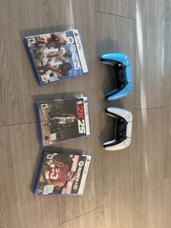 PS5 controllers and sealed games