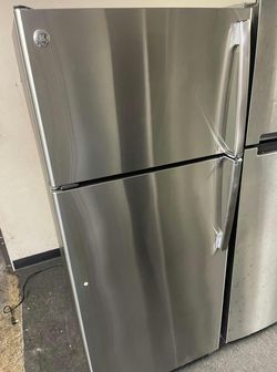 GE Top Freezer Refrigerator Stainless Steel