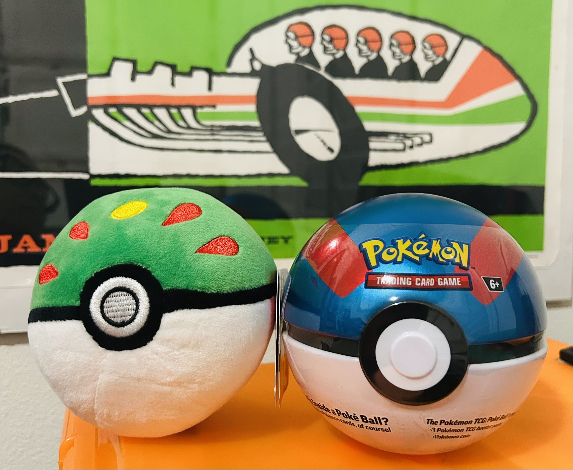 New Pokémon TCG Factory Sealed Pokeball Tin & Plush Toy Has 3 Booster Packs