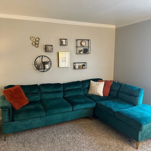 Luxury Emerald Couch Sectional 