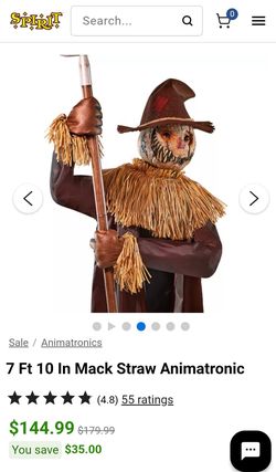 SH Mack Straw Scarecrow Animatronic