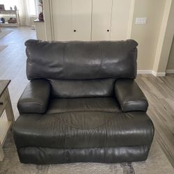 Italian Leather Extra Wide Manual Recliner