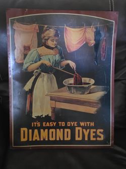 Diamond Dyes Vintage Advertising Tin Sign