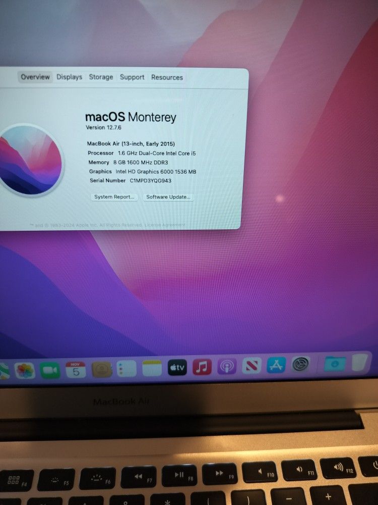 # 1) 2015 Apple MacBook Air A1466