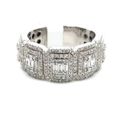 10k White Gold Men’s Diamond Cluster Ring 8.5G 1ctw Size 9 1/2 132896 1