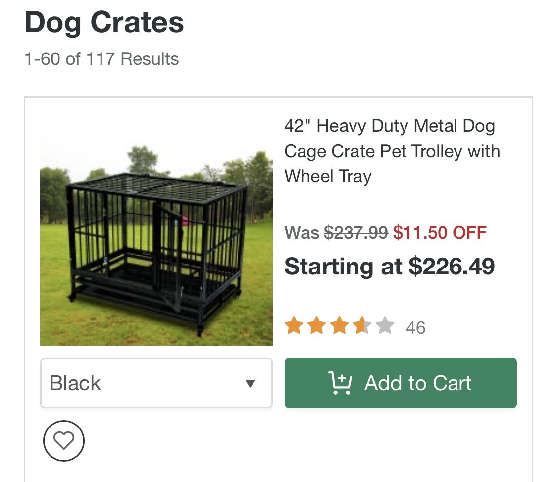 Heavy duty dog crate