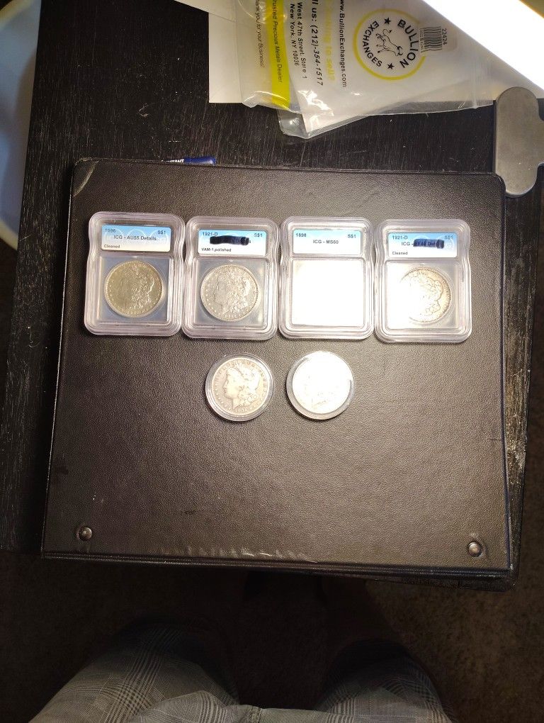 6 Morgan Dollars Graded & Ungraded ICG