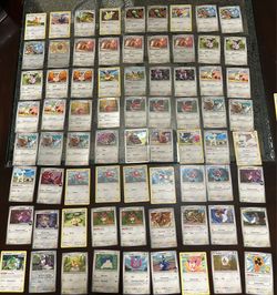 (come as shown) Pokemon card collection with 77 cards