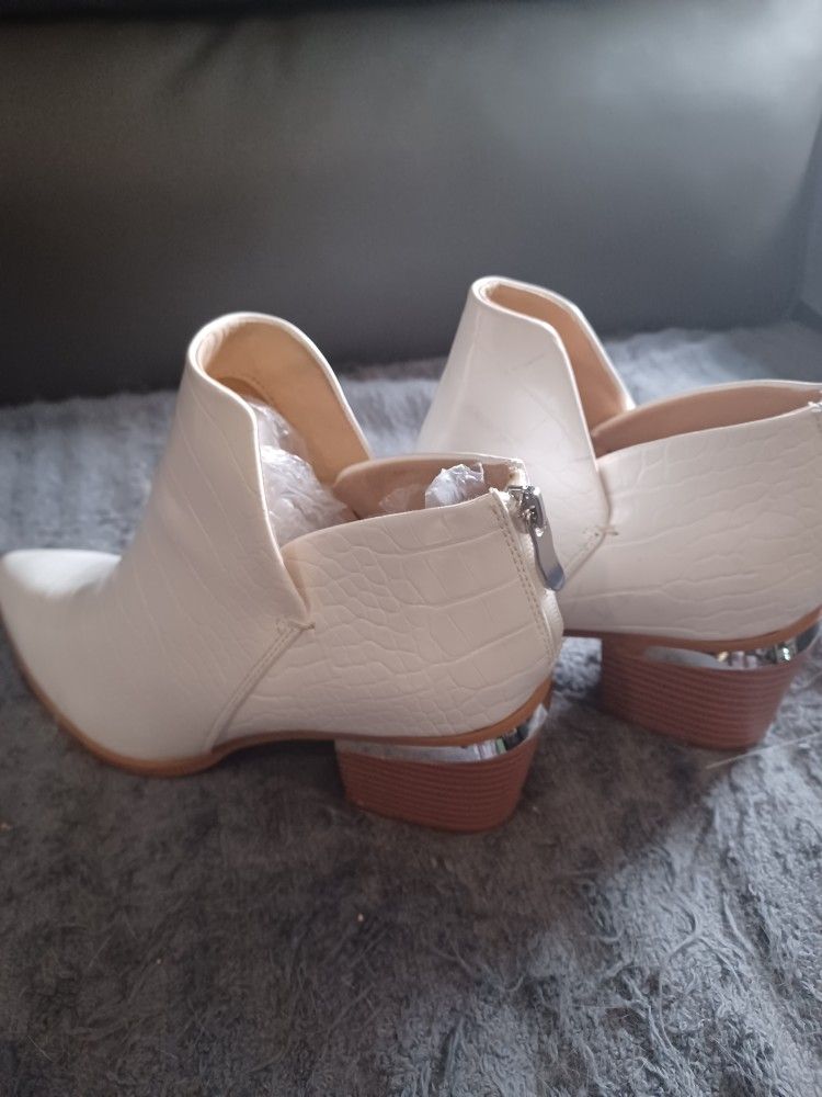White Ankle Boots