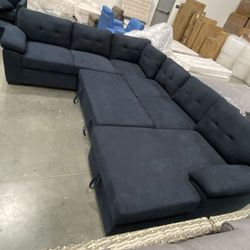 New! Upholstered Large Sectional sofa Bed, Sectional, Sofa, Sofabed, Sofa Bed, Sleeper Sofa, Sectional Sofa With Pull-out Bed, Large Sofa With Storage