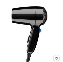 Compact Hair Dryer Black and Silver