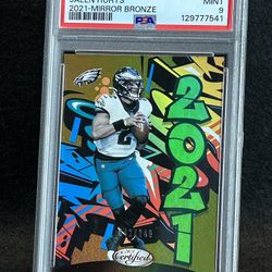2021 Certified 🔥 Jalen Hurts 🔥 2021-Mirror Bronze /249 PSA 9 Mint 💎 - Philadelphia Eagles 