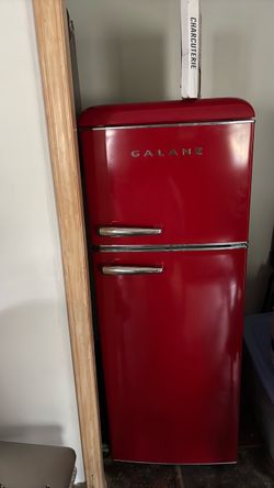 Red fridge