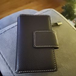 Unbranded Brown Genuine Leather Wallet With Snap Closure And Zipper Coin Pocket