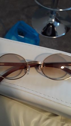 Cartier wood frame sunglasses