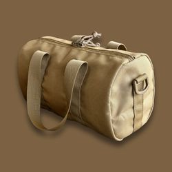 Mini Duffle Bag Coyote Brown with Orange Interior 500D Cordura Made in USA 