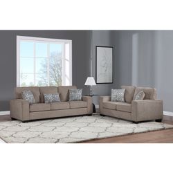 Living room 2 pc sofa and loveseat set