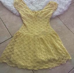 Yellow mini dress