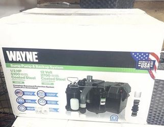 Wayne WSS30Vn 1/2 HP Primary and Backup Sump Pump System - New